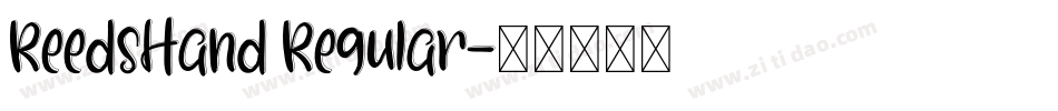 ReedsHand Regular字体转换